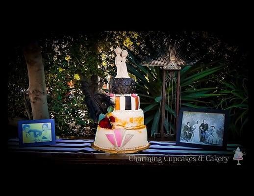 Our gorgeous 1930's circus-inspired cake. Delicious!!