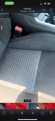 Seats are not clean.