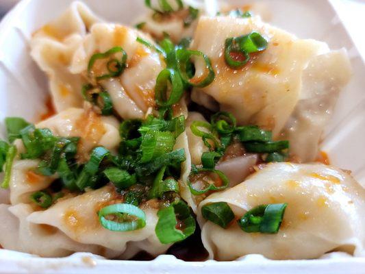 Dumplings in hot chili oil