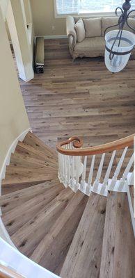 Vinyl Plank Flooring on stairs