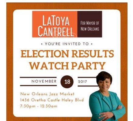 Nov 2017 LaToya Cantrell Watch Party: She won!!! Madame Mayor of New Orleans