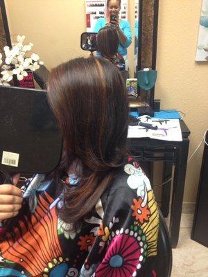 Long layered with Keratin Smooth complex $200