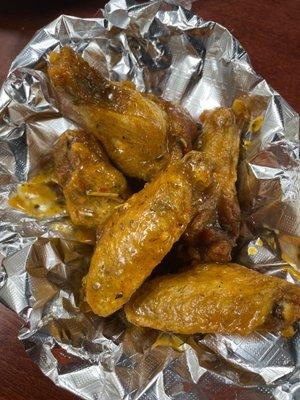 Spicy Garlic Wings.