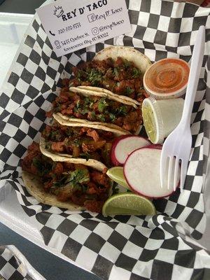 order of al pastor tacos