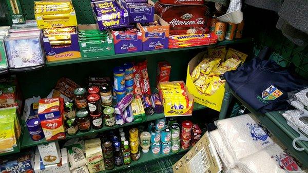 A small section of food and snacks from Ireland.