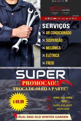 Promoção de troca de óleo