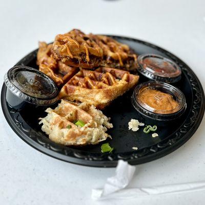 Patty melt waffle