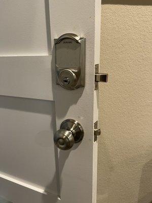 Schlage keypad deadbolt with high security key cylinder