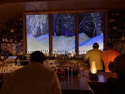 The bar area at the Ski Lodge.