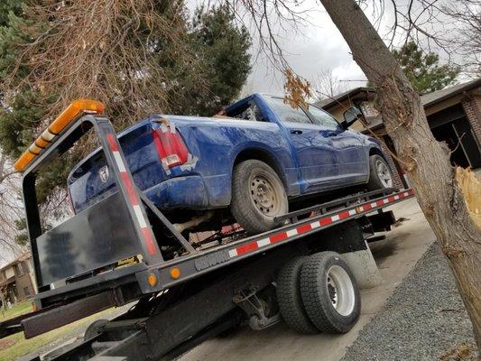 A 2010 Dodge Ram Recovery Denver Sheriff Inpound.