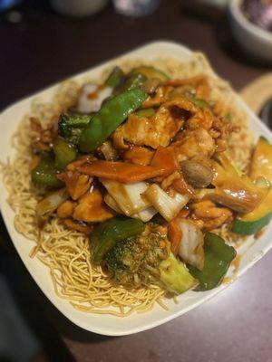 Chicken Pan Fried Noodles