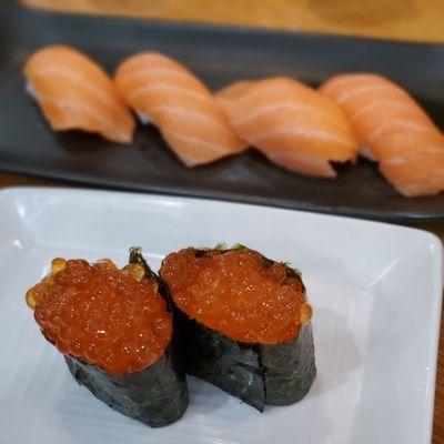 Ikura and salmon