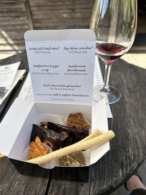 A binto box paired with my Pinot tasting.