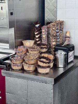 Waffle cups and cones