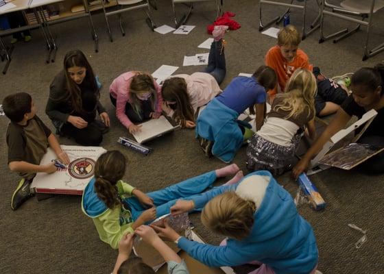 Redwood Day Buddies making solar ovens