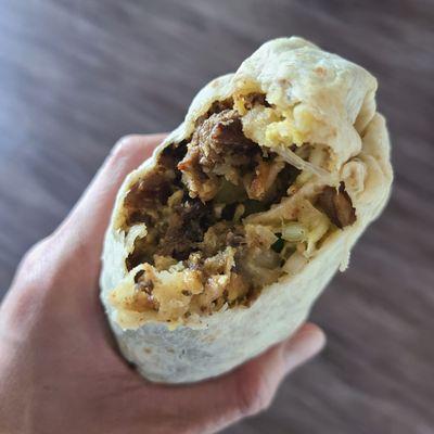 Inside Short Rib Burrito