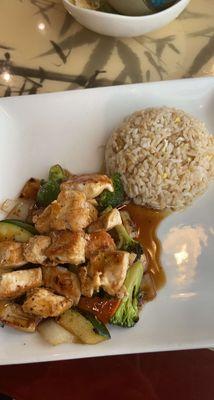 Teriyaki Hibachi Chicken with fried rice.