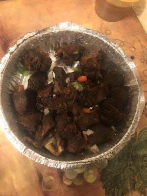 tassot cabri (marinate fried goat)