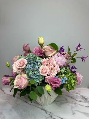 Sarasota Florist - Country Garden inspired flower arrangement - bespoke flower designs