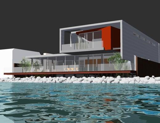 Dock House rendering