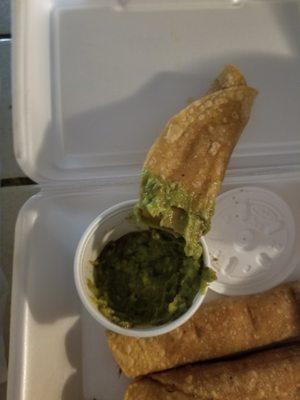 Had to dig to get green guacamole