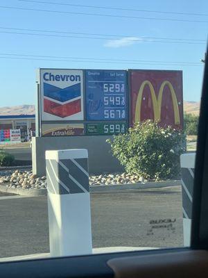 8/19/23 Getting gas AND coffee: Ha! Furling up both ways!