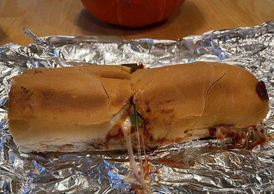 Half meatball grinder