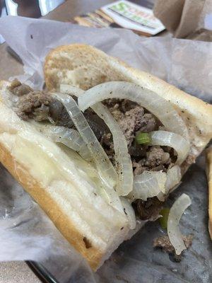 Ultimate cheese steak sandwich