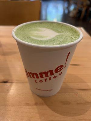 Matcha latte with oat milk