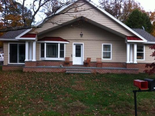 did roofing siding gutter  on this house go bye and take a look a the great workman ship we did