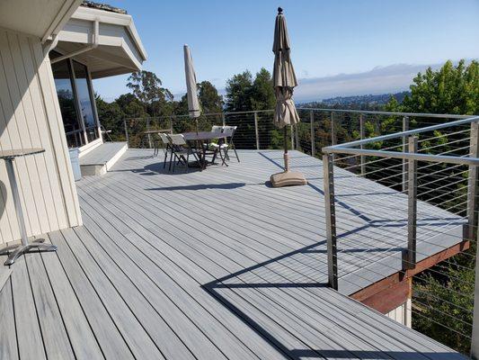 Composite Decking with Cable Railing