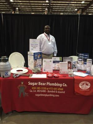 Sugar Bear Plumbing trade show event San Mateo Co Fair 2014