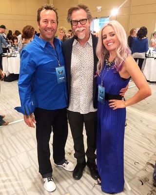 Nathan and Ashley Myers with Eric Fisher (owner of 3 salons and a school and also Aquage's top educator!