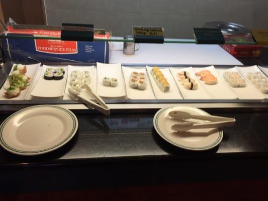 The sushi table the spicy tuna isn't spicy and tasted like canned tuna it was gross