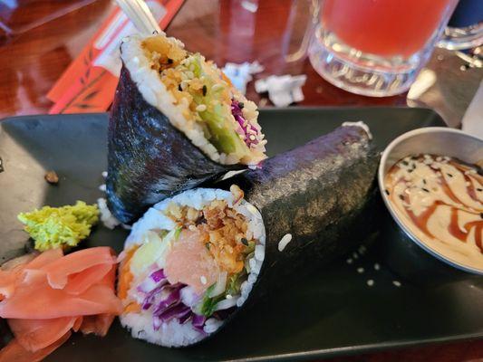 Salmon burrito