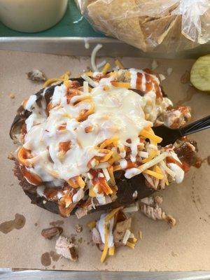 Loaded potato with smoked turkey