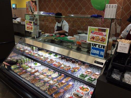 Fresh Sushi is prepared daily 9 am to 6 pm