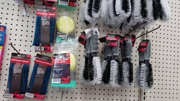 Wheel cleaning brushes or short handled toilet brushes for those who like getting dirty.