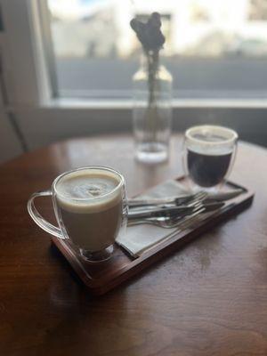 Cappuccino and americano