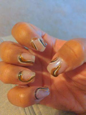 My new nail  design, short nails look great !