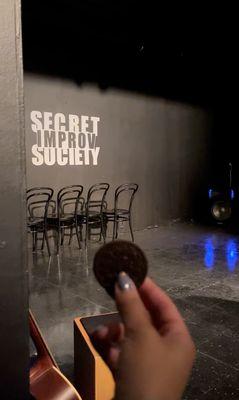 They hand out Oreos before the show starts!