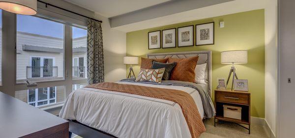 Comfortable living with touches of home at Main Street Flats in Bellevue, Washington.