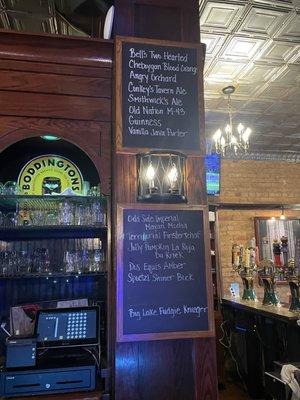 Beers on tap