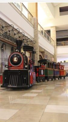 The "Loco-Motives Express" train is located on the 3rd level of Tysons Corner Center near the Children's Play Area and Theatre