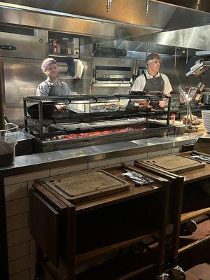 Kitchen with the open grill