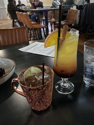 Cherry pie bramble and beast of burden drinks! Solid drinks, curated by the chef!