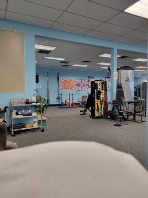 Inside the patient area. My view while getting therapy