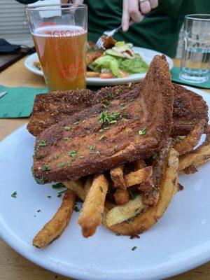 Aubergine Schnitzel (subbed potatoes for fries)