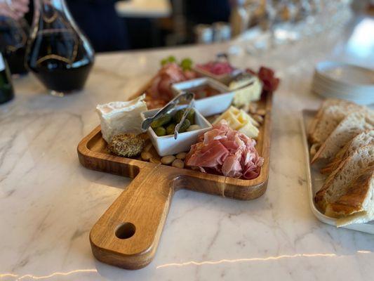 Charcuterie and sliced sourdough