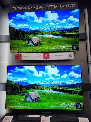 Looking at TVs, is like choosing A or B at the optometrist.